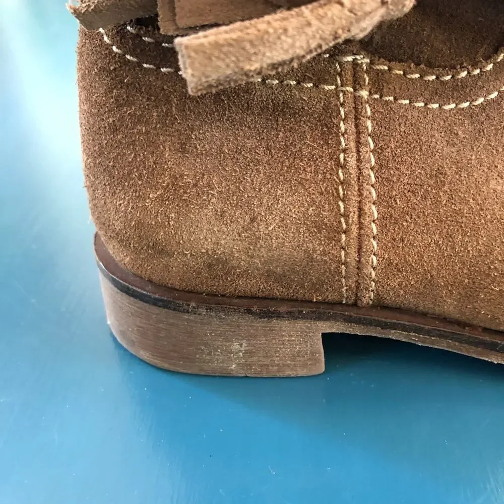 Zara Girls Suede Leather Boots Size 11.5